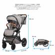 Carucior modular 2in1 Coccolle Nessia Lunar rock+Balansoar bebelusi Coccolle Velio Butternut