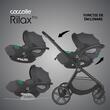Carucior modular 4in1 Coccolle Serry Jet Black cu Scoica auto iSize Coccolle Rilax Greystone si Baza isofix iSize Coccolle Rilax