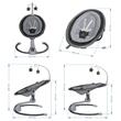 Carucior modular 2in1 Coccolle Nessia Anthracite + Balansoar multifunctional Coccolle Freya Anthracite CADOU