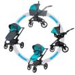 Carucior modular 3 in 1 DHS Arrow albastru