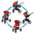 Carucior modular 3 in 1 DHS Arrow rosu