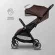 Carucior sport cu pliere compacta automata Coccolle Arella, Cadru aluminiu, Roti detasabile, Spatar reglabil, Protectie UV, Copertina extensibila, Ventilatie, Sarcina maxima 22 kg, Coffee Brown