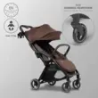 Carucior sport cu pliere compacta automata Coccolle Arella, Cadru aluminiu, Roti detasabile, Spatar reglabil, Protectie UV, Copertina extensibila, Ventilatie, Sarcina maxima 22 kg, Coffee Brown