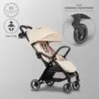 Carucior sport cu pliere compacta automata Coccolle Arella, Cadru aluminiu, Roti detasabile, Spatar reglabil, Protectie UV, Copertina extensibila, Ventilatie, Sarcina maxima 22 kg, Sand Beige