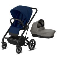 Carucior Cybex Balios S Lux BLK Navy blue+Landou Cybex S Soho grey