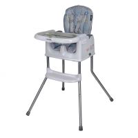 Scaun de luat masa 2in1  pentru copii Coccolle Ziti multifunctional, Cu functie de inaltator, Centuri in 5 puncte, Spatar reglabil in 2 pozitii, Tavita reglabila in 3 pozitii, Dispozitiv anti-alunecare sub tavita, pana la 15 kg, Grey Stars