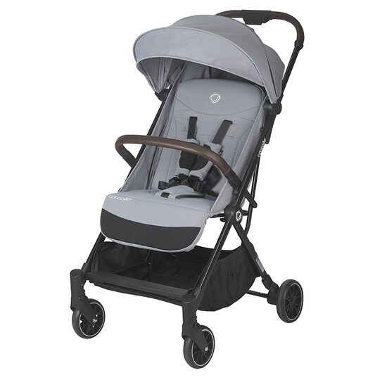 Carucior sport Autofold Coccolle Melia, Cadru aluminiu anodizat, Copertina XXL cu protectie UV 50+, Garda la sol mare, pozitie verticala dupa pliere, certificat pana la 22 kg, Greystone