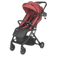 Carucior sport tip troller Coccolle Alla, Pliere cu o singura mana, Cadru aluminiu, Copertina cu parasolar si sectiune mesh, Spatar reglabil, Cos cumparaturi, Greutate 5.6 kg, Mahogany Brown