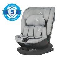 Scaun auto rotativ cu isofix Coccolle Velsa iSize Evolutiv, 40-150 cm sau 0-36 kg, Protectie impact lateral SPS, Insert bebelusi, Pozitie Somn, Centuri in 5 puncte, Omologat R129, Neutral Grey