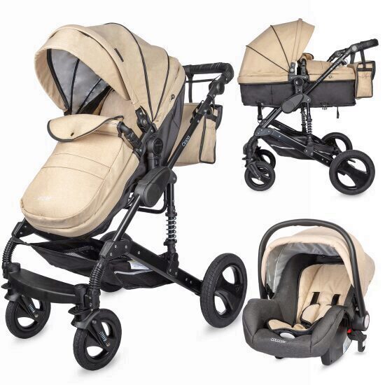 Carucior transformabil 3 in 1 Coccolle Oppa Bej
