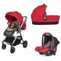 Carucior modular 3 in 1 Coccolle Acero rosu