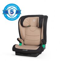 Scaun auto iSize Isofix Coccolle Eris, 100-150 cm, Tetiera si spatar reglabile, Pozitie somn junior, Cotiere confortabile, Omologat R129, Bare isofix reglabile, Sand Beige