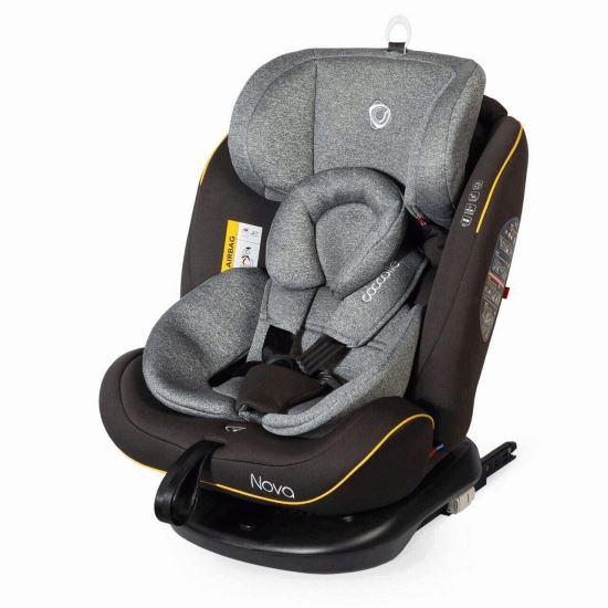 Scaun auto Coccolle Nova gri 0-36kg+burete de baie Miniso fruit