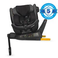 Scaun auto Isofix Premium iSize Coccolle Mago cu picior de fixare, 40-150 cm, 0-36 kg, Rotire 360 grade, Tetiera reglabila, Pozitie somn, Protectie impact lateral, Bara recul, Neutral Grey