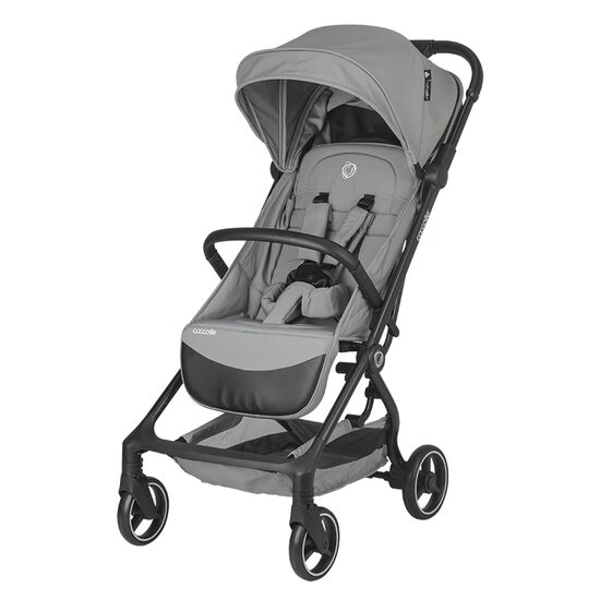 Carucior sport Coccolle Sierra cu pliere Automata ultracompacta, compatibil IATA pentru bagaj mana avion, Cadru aluminiu, Pozitie somn, Copertina extensibila, Husa insecte, Sierra Greystone