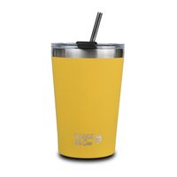 Cana termoizolanta cu pai Nava 450 ml galben