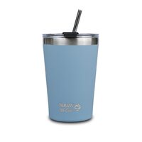 Cana termoizolanta cu pai Nava 450 ml albastru