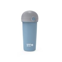 Sticla de plastic cu pai Nava 380 ml albastru