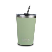 Cana termoizolanta cu pai Nava 450 ml verde