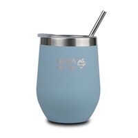 Cana termoizolanta cu pai Nava 360 ml albastru