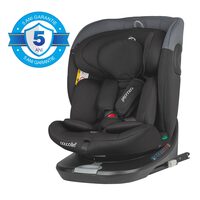 Scaun auto rotativ cu Isofix Coccolle Atira iSize R129, 40-150 cm, 0-36 kg, Top Tether, Centuri in 5 puncte, Pozitie de somn, Tetiera reglabila, Carcasa ranforsata, Spuma de memorie, Diamond Black