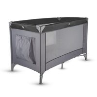 Patut pliabil cu un singur nivel de inaltime Coccolle Notte, Geanta transport inclusa, Dimenisune interioara 120x60 cm, Ideal pentru calatorii, Foarte compact la pliere, Greystone