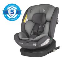 Scaun auto cu Isofix Coccolle Nyota iSize, Rotire 360° cu o singura mana, Tetiera reglabila, Husa detasabila, Sistem antibasculare, Pozitie somn, 40-150 cm, 0-12 ani, Omologat R129, Diamond black