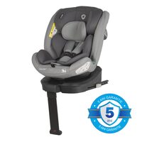 Scaun auto rotativ cu Isofix Coccolle Sidra iSize Premium Line, Tetiera reglabila, Pozitie somn, Husa detasabila, Sistem antibasculare, Picior de fixare, 40-150 cm, 0-12 ani, Moonlit Grey
