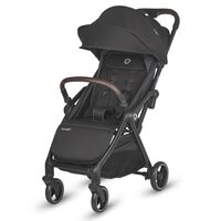 Carucior sport cu pliere compacta automata Coccolle Arella, Cadru aluminiu, Roti detasabile, Spatar reglabil, Protectie UV, Copertina extensibila, Ventilatie, Sarcina maxima 22 kg, Jet Black