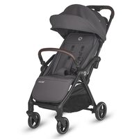 Carucior sport cu pliere compacta automata Coccolle Arella, Cadru aluminiu, Roti detasabile, Spatar reglabil, Protectie UV, Copertina extensibila, Ventilatie, Sarcina maxima 22 kg, Dark Pearl