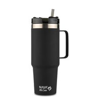 Cana termos cu pai "We Care", negru, 900ml