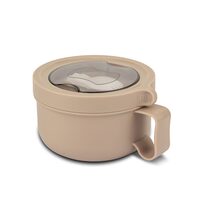 Recipient rotund pentru alimente din oțel inoxidabil "We Care", bej, 850ml