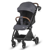 Carucior sport Autofold Hapi Marlin, Pliere cu o singura mana, Copertina cu protectie UV, Spatar reglabil, pozitie verticala dupa pliere, certificat pana la 22 kg, Petrol Grey