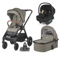 Sistem modular 3in1 Coccolle Aspen Sand beige + Scoica auto iSize Coccolle Knox Black