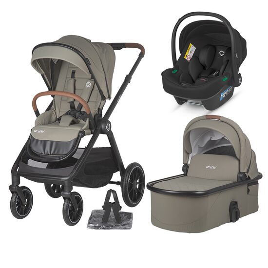 Sistem modular 3in1 Coccolle Aspen Sand beige + Scoica auto iSize Coccolle Knox Black