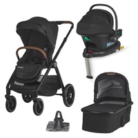 Sistem modular 4in1 Coccolle Aspen Jet Black cu Scoica auto iSize Coccolle Knox Black si Baza isofix iSize Coccolle Knox