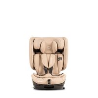 Scaun auto pliabil i-Size Coccolle TravelFold, 76–150 cm, ISOFIX, Top Tether, 13 poziții tetieră, 4 poziții spătar, ham 5 puncte, high-back booster, Sand Beige