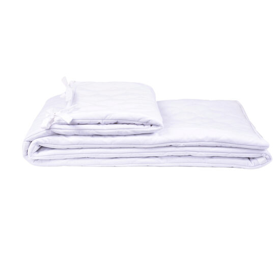 Aparatori groase Velvet matlasat alb 240 cm
