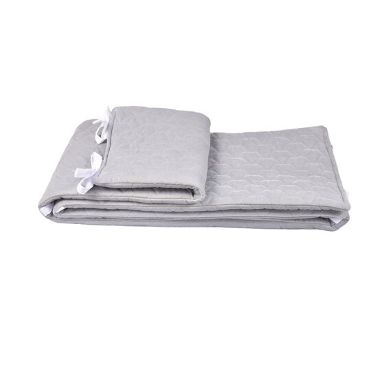 Aparatori groase Velvet matlasat gri 240 cm