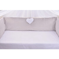 Aparatori clasice minky groase gri 240 cm