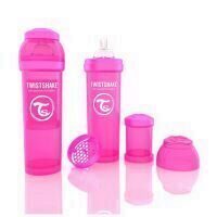 Biberon Twistshake Anti - Colici 330 ml Roz