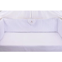Aparatori clasice minky groase albe 360 cm